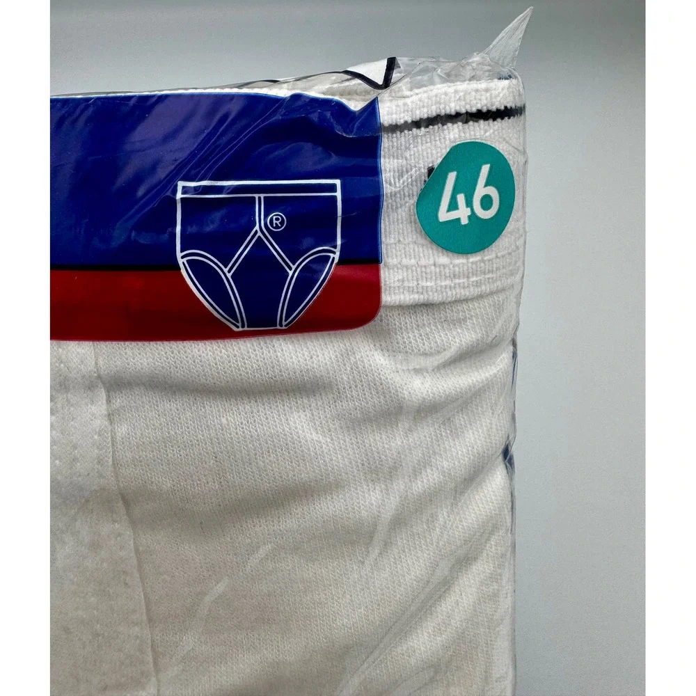 Vintage Jockey Classic Big Man Briefs 2-Pack White Size 46 New Sealed NOS 2004